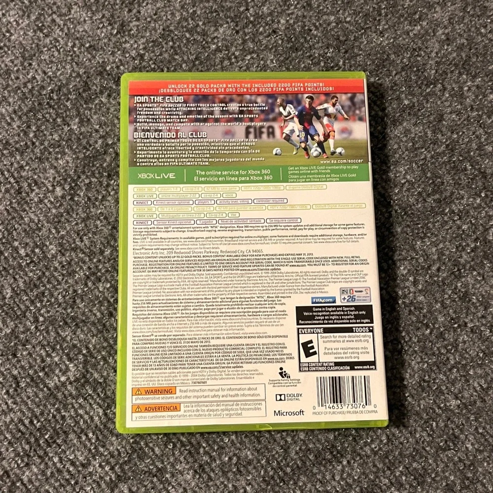 FIFA Soccer 13 Xbox 360 Bonus Edition Walmart Exclusive EA Sports Messi Cover